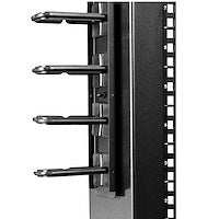 20U 2.8ft Vertical Cable Organizer with D-Ring Hooks