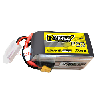 Tattu R-Line 650mAh 6S1P 22.2V 95C Lipo Battery Pack With XT30 Plug