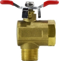 3/8" Right Angle Tee-handle Brass Ball Valve 947112