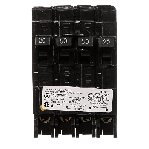 Siemens US2-Q22050CT 2 Pole 20/50/20 Amp 120/240 VAC 10 kA Mini Plug In Triplex Breaker