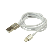 3' USB to Lightning Durable Connections Metal Apple MFi Certified Charging Cable White