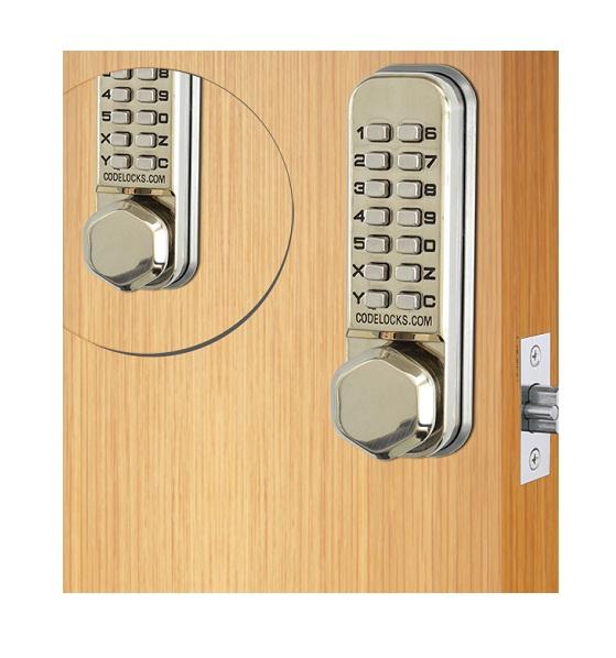 Code Locks CL290BBSS Stainless Steel Tubular Latch Back to Back