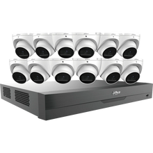 16-Channel HDCVI Security System 13-Piece Turret Cameras C865E124A