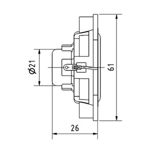 8 Ohm 1.8" Full Range Speaker 90–20000 Hz 4 W BF 45 2241