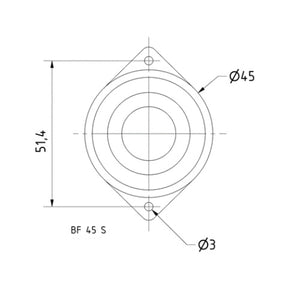 4 Ohm 1.8" Full Range Speaker 90–20000 Hz 4 W BF 45 S 2246