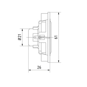 4 Ohm 1.8" Full Range Speaker 90–20000 Hz 4 W BF 45 S 2246