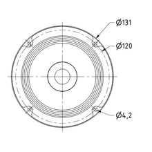 8 Ohm 5" Full Range Speaker 120–20000 Hz 20 W BG 13 P 3011