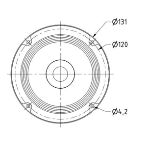 8 Ohm 5" Full Range Speaker 120–20000 Hz 20 W BG 13 P 3011