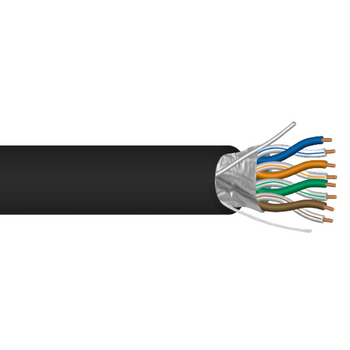 Category 6A Solid Bare Copper Shielded FTP CMR PO Al FR PVC Jacket 90°C 300V Cable