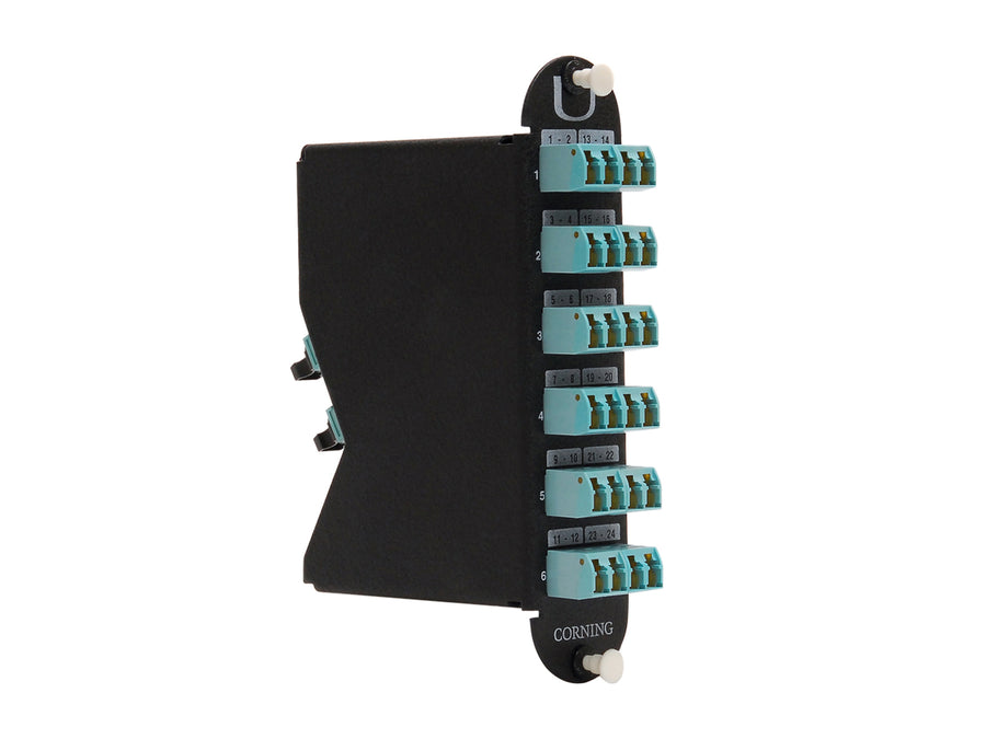 Plug & Play Universal Module  Low-Loss 24 F Shuttered LC to MTP 50 µm Multimode (OM4) Corning CCH-UM24-05-93Q