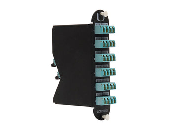 Plug & Play Universal Module  Low-Loss 24 F Shuttered LC to MTP 50 µm Multimode (OM3) Corning CCH-UM24-05-93T