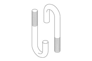 3-1/4" J-Bolts (Hook Bolt Round Bend) Auxiliary Framing Channel/Cable CPI 11431-703