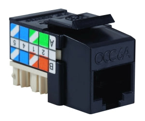 Jack Modular UTP IDC-110 Connection RJ45 CAT 6A Black OPTICAL CA K6A02