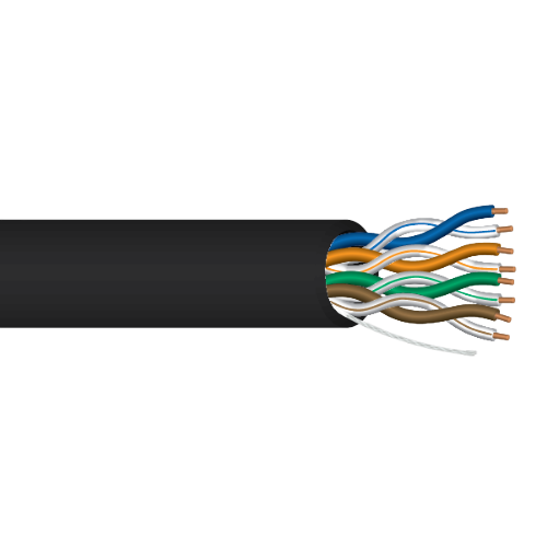 23 AWG 4P Solid Bare Copper Unshielded UTP PE Jacket 60C 300V Cat6 Outdoor Cable