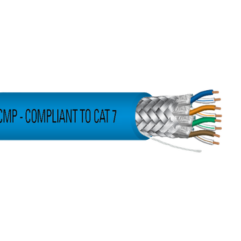 Category 7 Solid Bare Copper Braid Shielded Al Foil Low Smoke  PVC Voice And Data Cable
