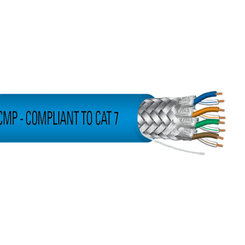 22 AWG 4P Solid Bare Copper Braid Shielded Al Foil Low Smoke PVC Voice And Data Cat7 Cable