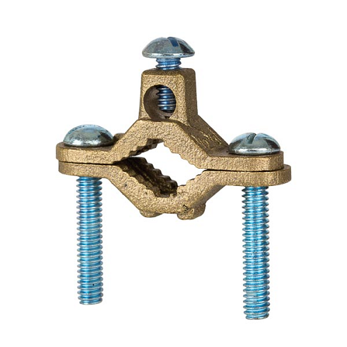 PWP121-DB 1/2" to 1" Bronze Water Pipe Ground Clamps-Bronze Screw-Direct Burial