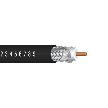 23 AWG 1C Solid Bare Copper RG59 Mini Riser 75Ohms Tape Al Mylar TC Braid PVC SDI Coax Cable