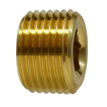 Countersunk Hex Plug Brass Fitting Pipe