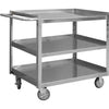 3 Shelves Stainless Steel Durham Mfg Stock Cart 1200 lb Capacity 36