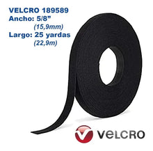 ONE WRAP Cable Tie Hook and Loop Black 5/8 in. x 25 yd VELCRO 189589