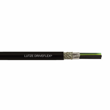 A2203/003 (3×3/0+3×AWG6) LUTZE DRIVEFLEX® XLPE (C) 3 Symmetrical 1000 V PVC VFD Cable Shielded