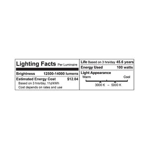 100W Parking Garage Light LED Round 30K/40/50K 100-277V ECR-100W103s