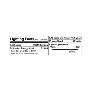 150 Watts 5000K 20,250 Lumens LED Standard Canopy Light 100-277V ECS-150W1050