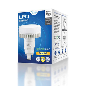 12 Watt LED PL Retrofit Lamp 3000K Type A+B Hybrid G24Q EPL-2100Hv