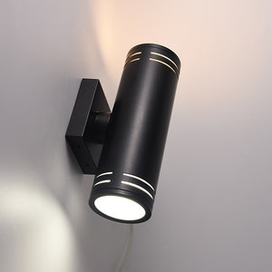 31 Watt 30K LED Outdoor Up/Down Wall Cylinder Black Fixture EUDC-31W103sp