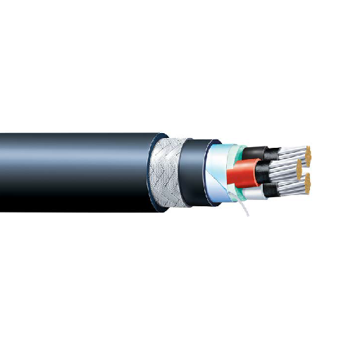 2 Cores 6 mm² JIS C 3410 0.6/1KV (FA-)DPYCYSLA Shipboard Flame Retardant Power Cable