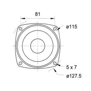 8 Ohm 4" Full Range Speaker 80–20000 Hz 30 W FR 10 2021