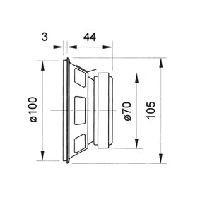 4 Ohm 4" Full Range Speaker 80–20000 Hz 30 W FR 10 2020