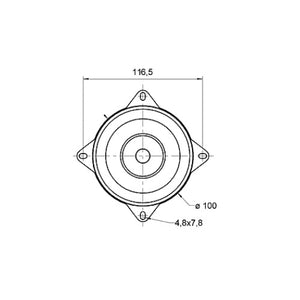 4 Ohm 4" Full Range Speaker Tweeter Cone 95–22000 Hz 20 W FR 10 HM 4898