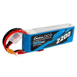Gens Ace 2200mAh 3S1P 11.1V 25C Lipo Battery Pack With Deans Plug