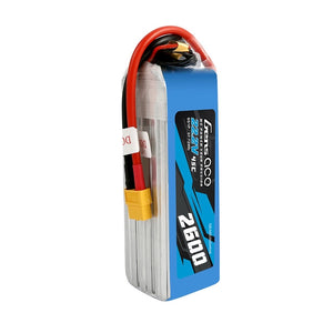 Gens Ace 2600mAh 6S1P 22.2V 45C Lipo Battery Pack With XT60 Plug