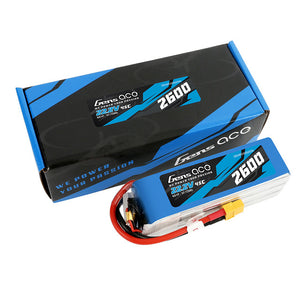 Gens Ace 2600mAh 6S1P 22.2V 45C Lipo Battery Pack With XT60 Plug