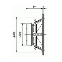 2 X 4 Ohm 8" High-End Woofer Fiber Cone upto 8000 Hz 120 W GF 200 1330