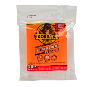 4" Gorilla Hot Glue Sticks 3033002 (Pack Of 6)