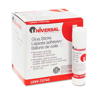 0.28 oz Universal Permanent Glue Stick Clear 75748 (Pack Of 12)