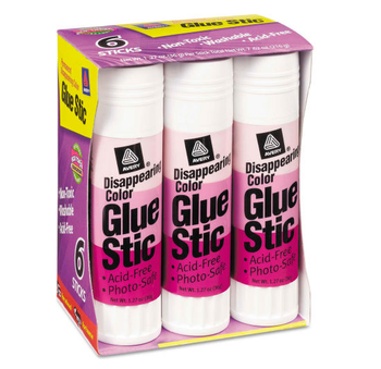 1.27 oz Avery Permanent Glue Stics Purple Application 98071 (Pack of 6)