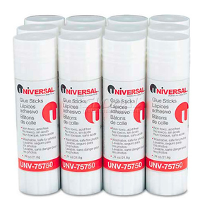 74 oz Universal Permanent Glue Stick  Stick 75750 (Pack Of 12)