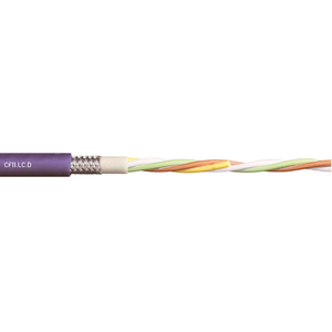 Igus CF11-02-01-02-PBA-LC-D 24 AWG 2P Stranded Bare Copper Shielded TC Braid TPE 50V Chainflex® CF11-LC-D Bus Cable