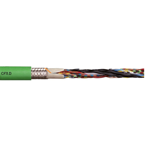 Igus CF11-019-D (24awg-3P+24awg-3C+17awg-2C) Stranded Bare Copper Shielded TC Braid TPE 50V Chainflex® CF11-D Servo Motor Cable