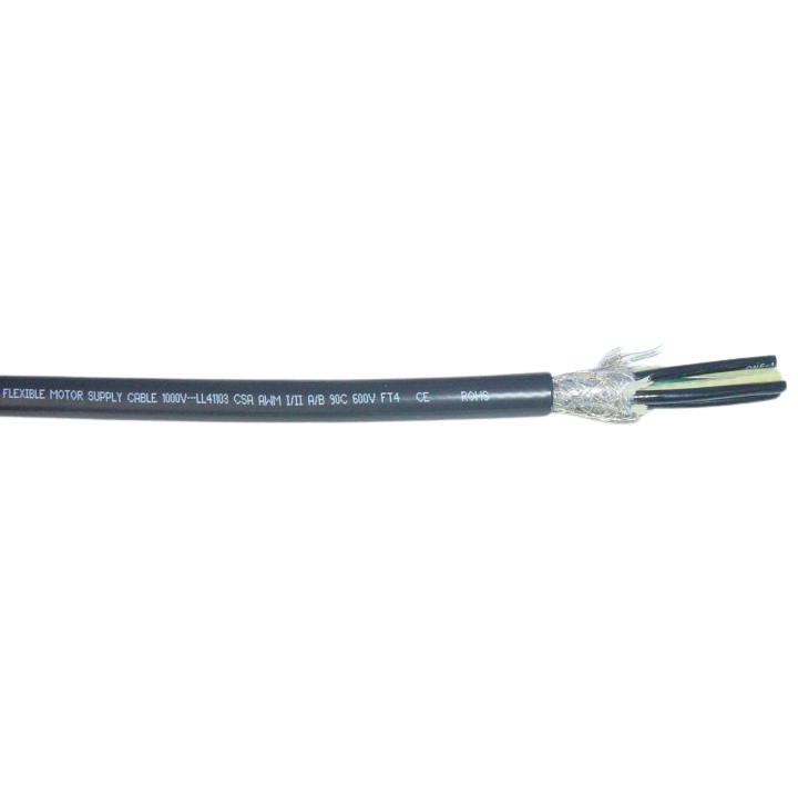 18 AWG 4 Cores VFD-THIN BC UL/CSA/TC-ER/CE PVC Shielded VFD Cable 9121804