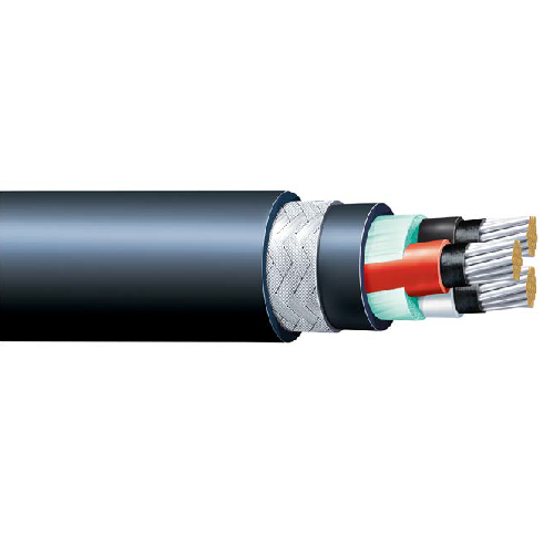 2 Cores 50 mm² JIS C 3410 0.6/1KV (FA-)DPY Shipboard Flame Retardant Power Cable