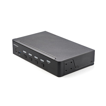 4 Port HDMI 2.0 KVM Switch Single Monitor 4K 60Hz W/ 2 Port USB 3.0 Hub