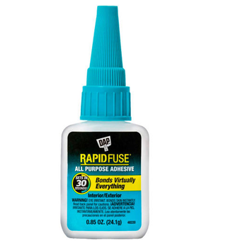 0.85 oz DAP RapidFuse All Purpose Adhesive Clear 7079800155 (Pack Of 6)