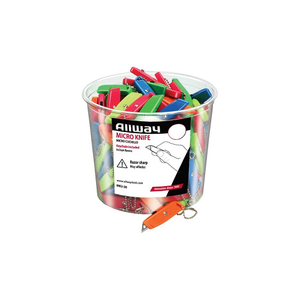 Bucket Neon Lexan Micro Knife W/1 Blade Bagged MK3-50 (50 Pieces Per Bucket)