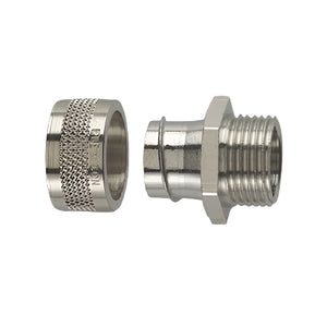 1/2" Trade FSU M Fitting Fixed External Thread Nickel Plated Brass